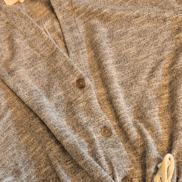 LOFT Gray Casual V-Neck Dolman Sleeve Dress - Picture 3 of 7